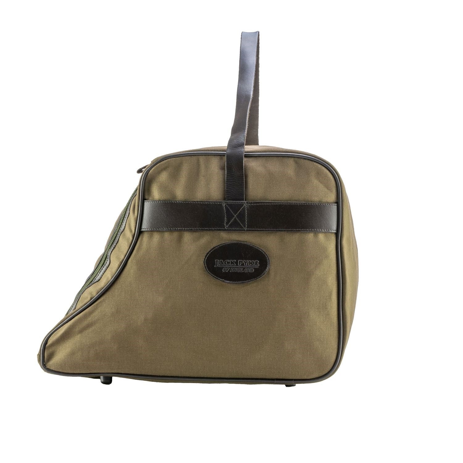 Bolsa para botas de lona Jack Pyke con detalles en piel sintetica y doble cremallera, 250×320×420 mm