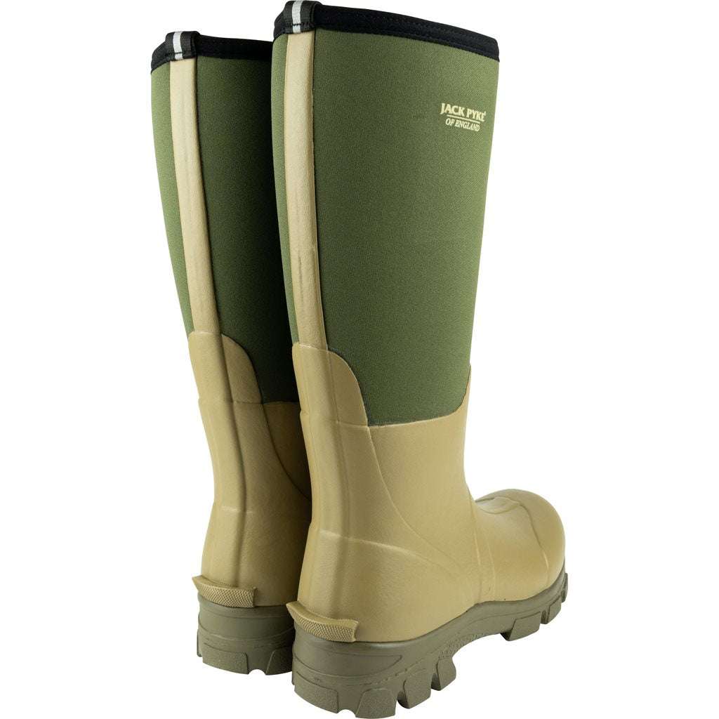 Botas Wellington ASHCOMBE verdes con forro de neopreno 3 mm y exterior de goma
