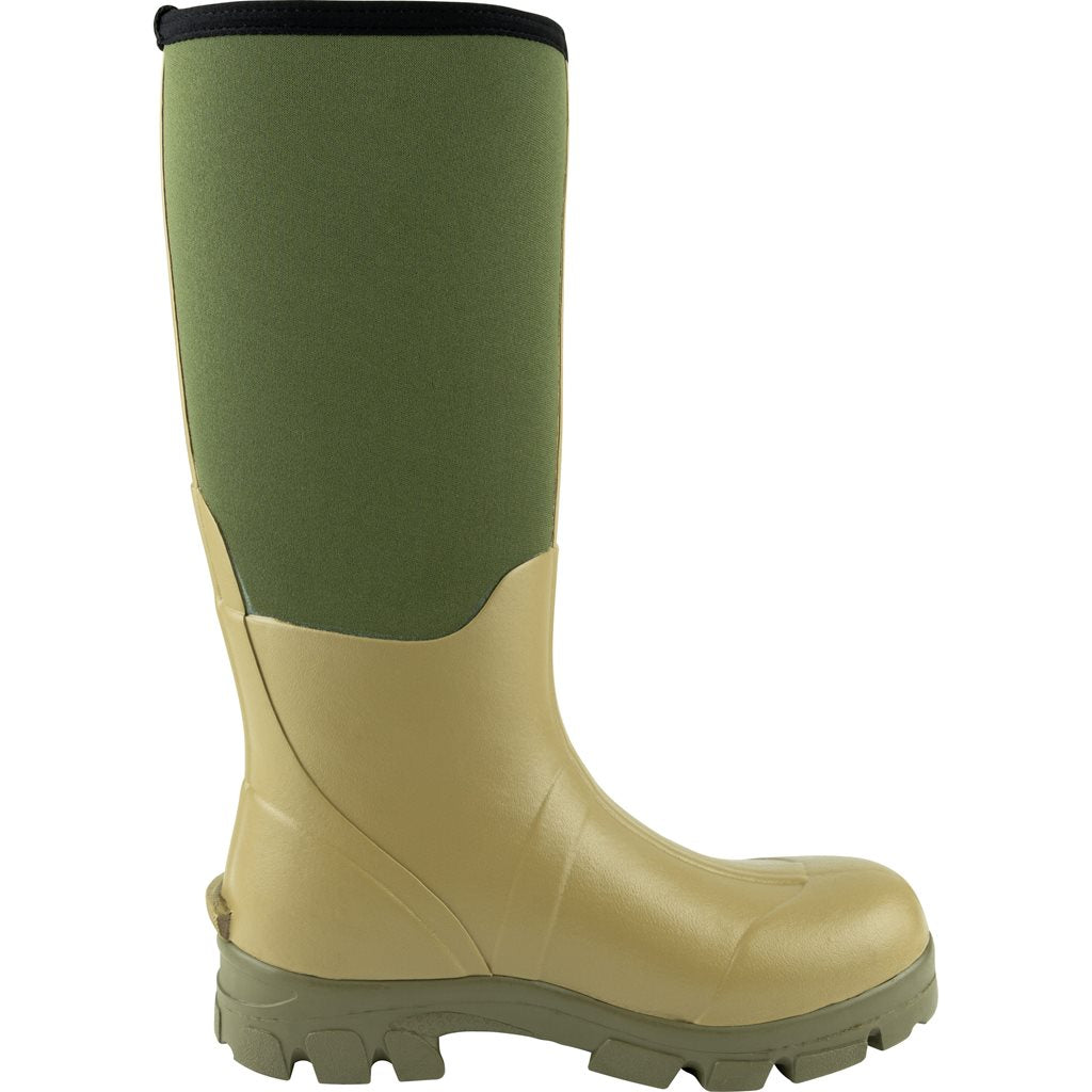 Botas Wellington ASHCOMBE verdes con forro de neopreno 3 mm y exterior de goma