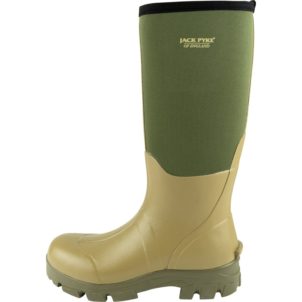 Botas Wellington ASHCOMBE verdes con forro de neopreno 3 mm y exterior de goma