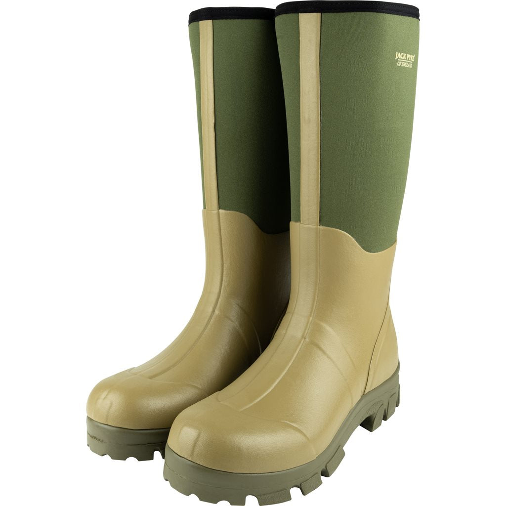 Botas Wellington ASHCOMBE verdes con forro de neopreno 3 mm y exterior de goma