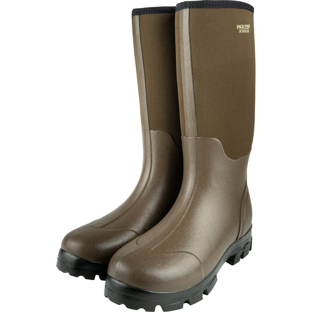 Botas Wellington ASHCOMBE marrón con forro de neopreno 3 mm y parte superior de goma