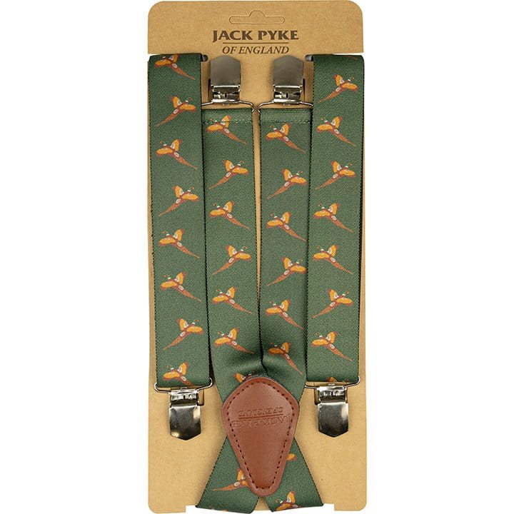 Tirantes para pantalones con diseño de faisán, 4 clips, 5 cm de ancho, longitud ajustable 70-115 cm