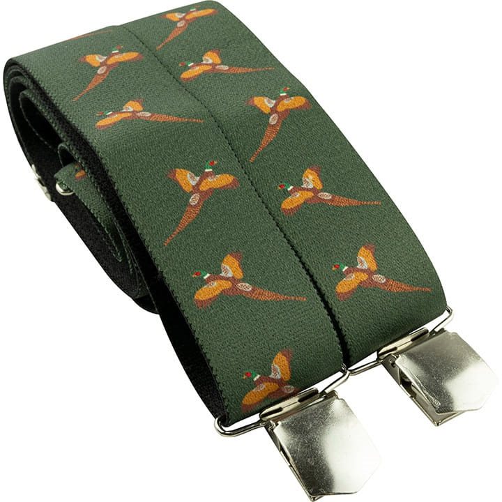 Tirantes para pantalones con diseño de faisán, 4 clips, 5 cm de ancho, longitud ajustable 70-115 cm