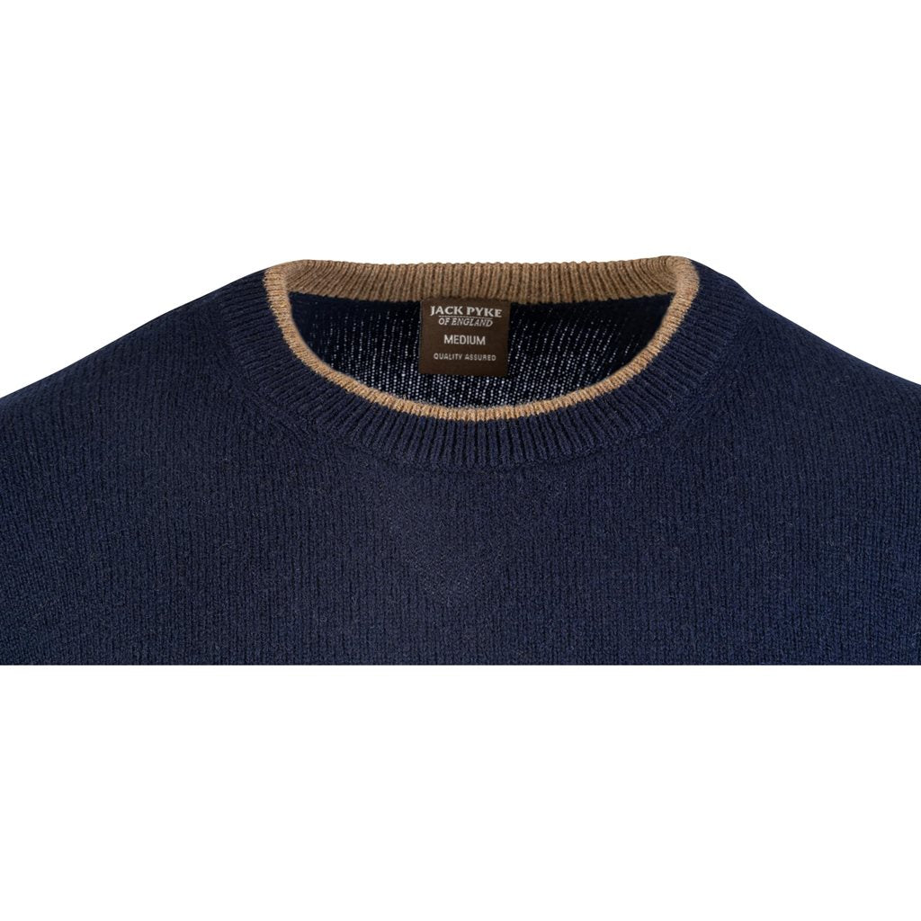 Jersey ASHCOMBE de lana de cordero azul