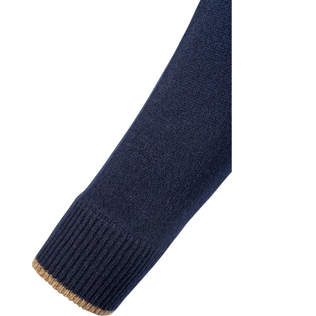 Jersey ASHCOMBE de lana de cordero azul