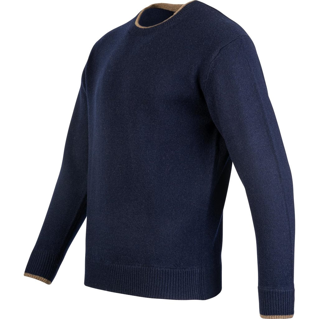 Jersey ASHCOMBE de lana de cordero azul