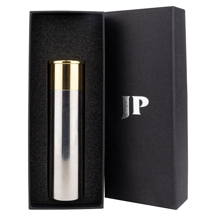Set de 9 vasos de chupito CARTRIDGE en estuche negro con soporte de acero inoxidable
