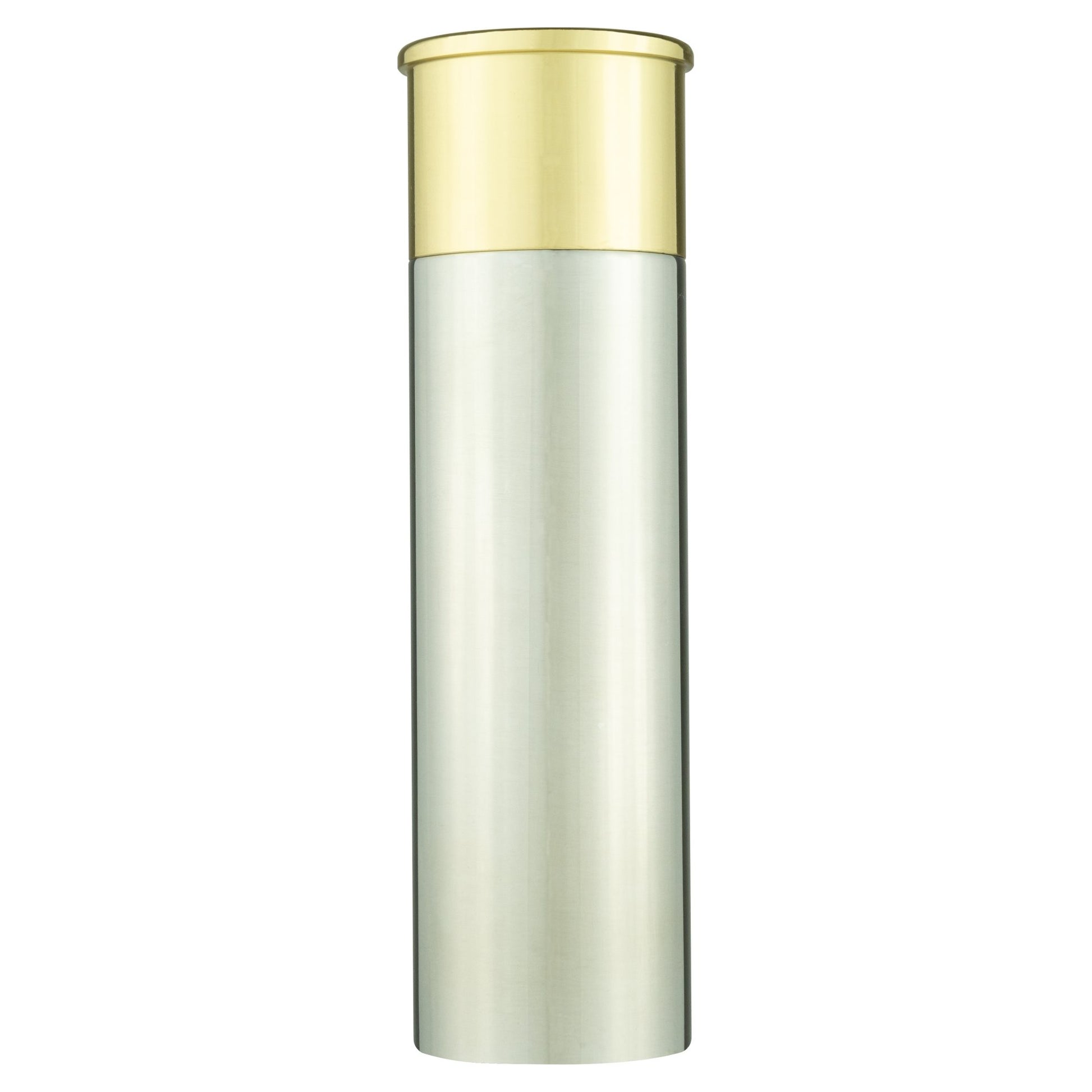 Petaca PATRONA brillante 80 ml de acero inoxidable con embudo en estuche