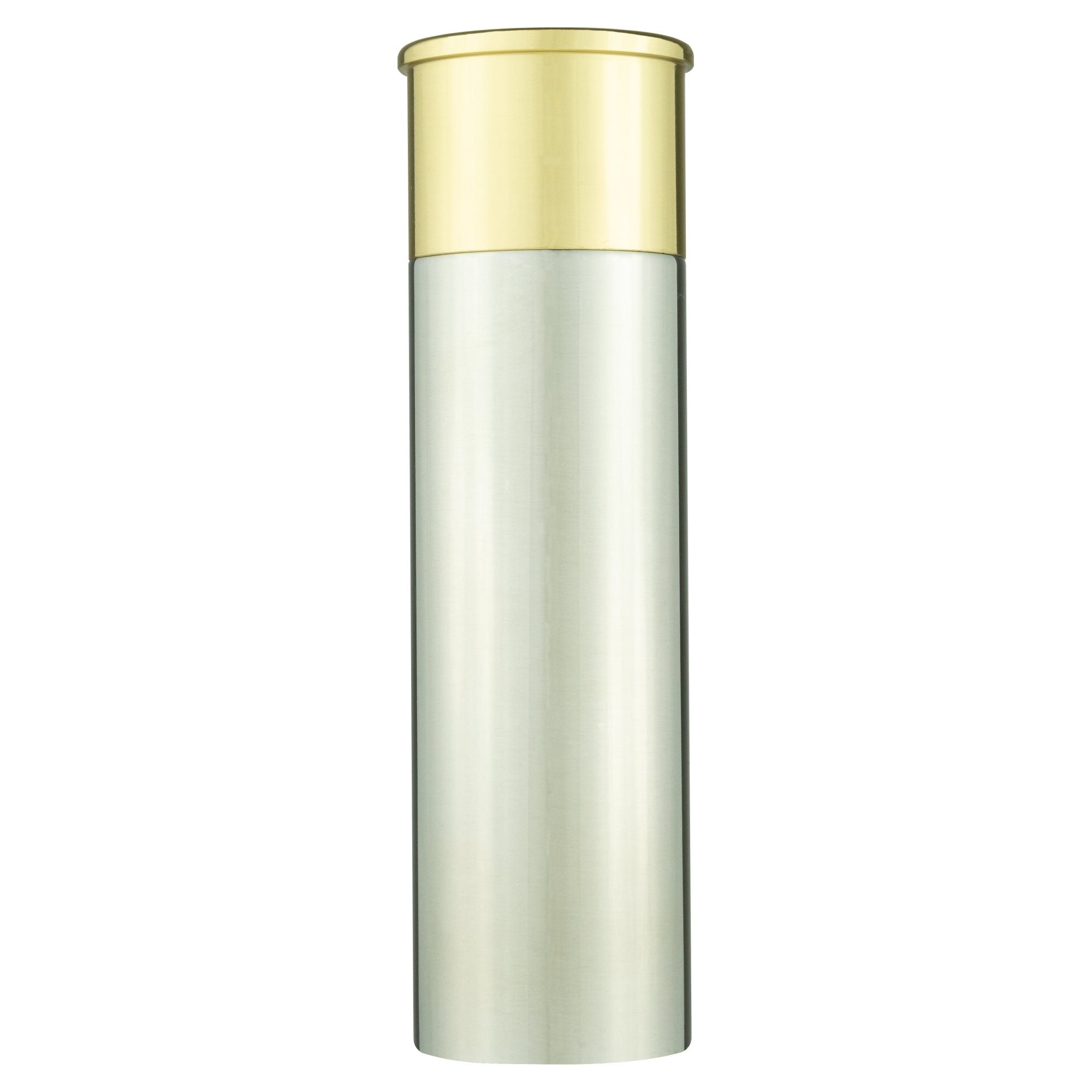 Petaca PATRONA brillante 80 ml de acero inoxidable con embudo en estuche