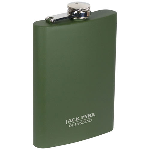 Petaca de acero inoxidable 235 ml verde mate estilo Myslivecká