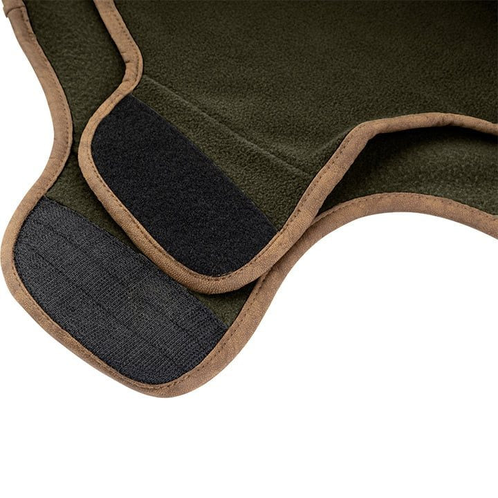 Chaleco térmico para perro FEECE en verde oscuro, fijación con velcro