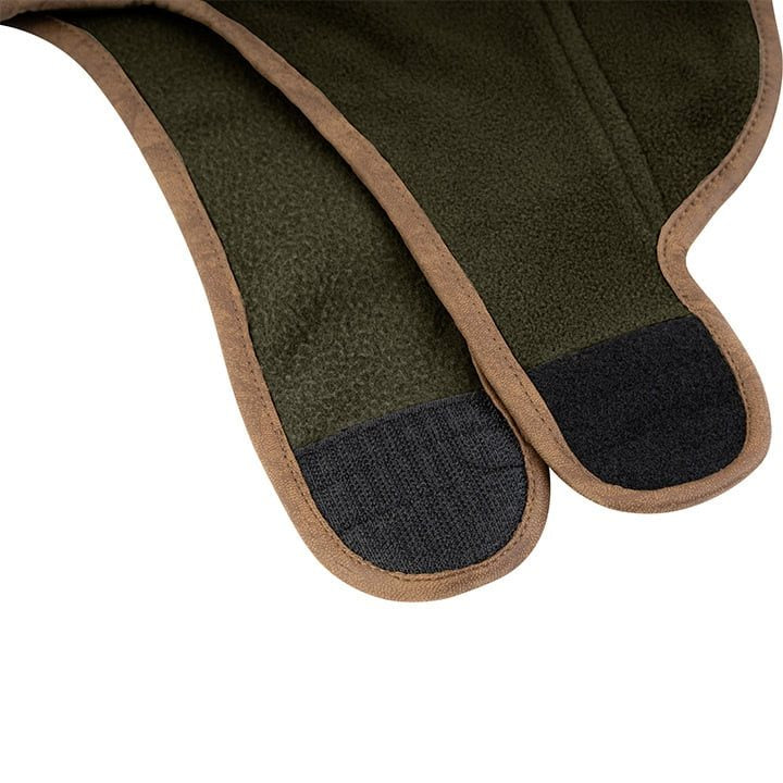 Chaleco térmico para perro FEECE en verde oscuro, fijación con velcro