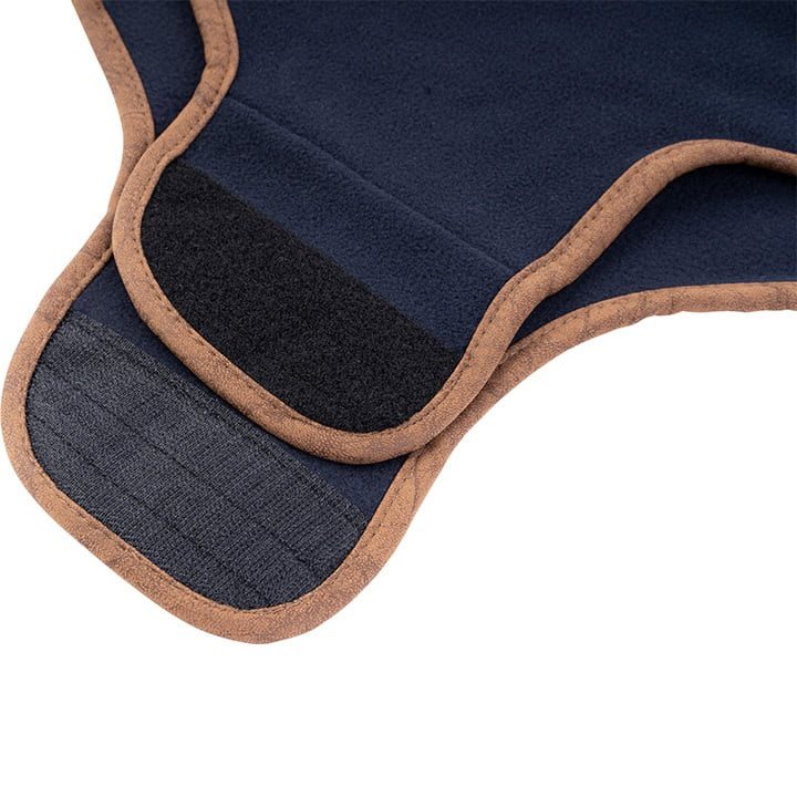 Chaleco para perro de polar oscuro con cierre de velcro