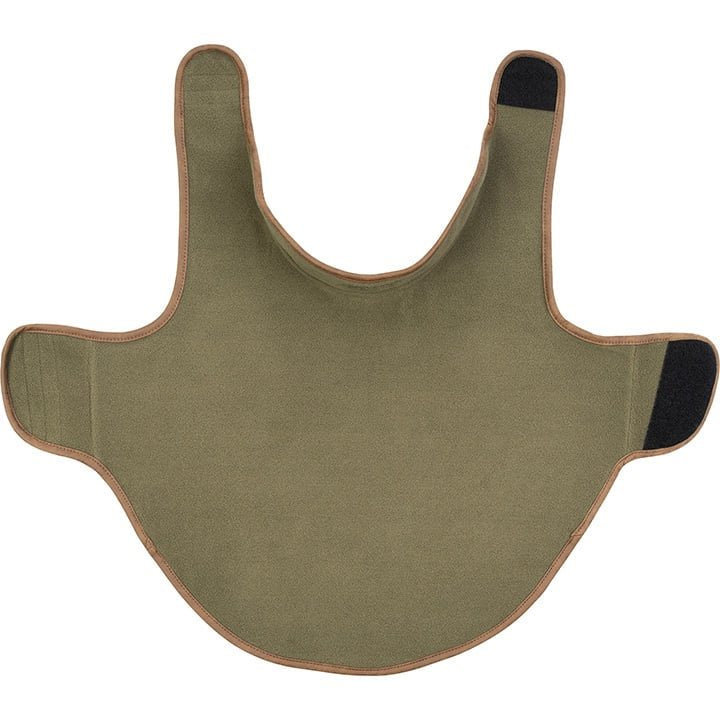 Chaleco para perro FEECE verde fijado con velcro en cuello y pecho