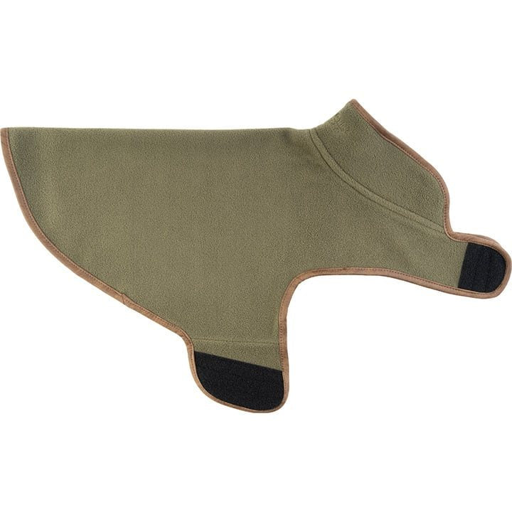 Chaleco para perro FEECE verde fijado con velcro en cuello y pecho