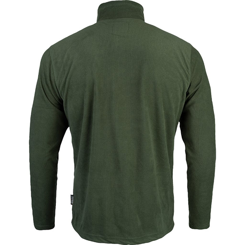 Sudadera fleece ligera Jack Pyke verde con cremallera y cordón en la cintura