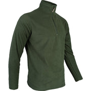 Sudadera fleece ligera Jack Pyke verde con cremallera y cordón en la cintura
