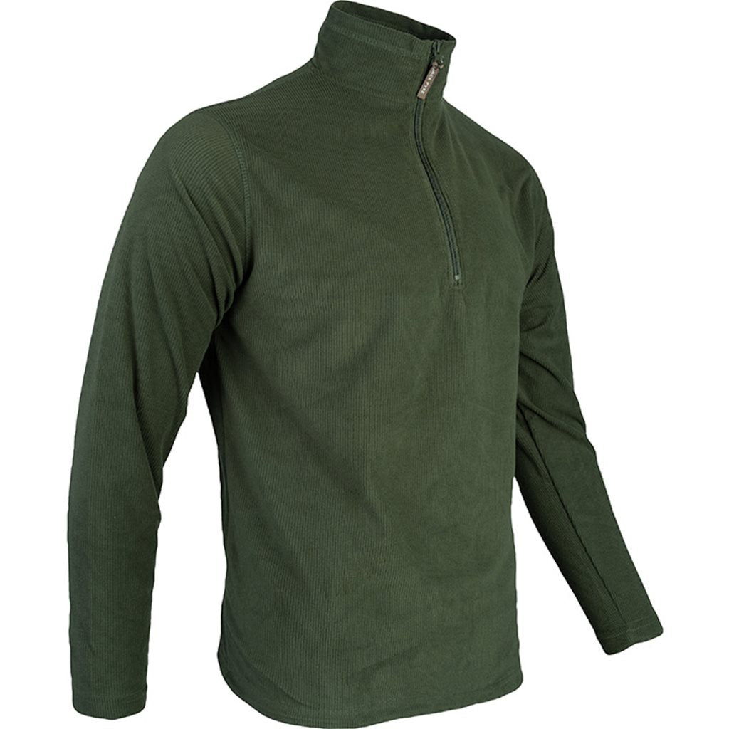 Sudadera fleece ligera Jack Pyke verde con cremallera y cordón en la cintura
