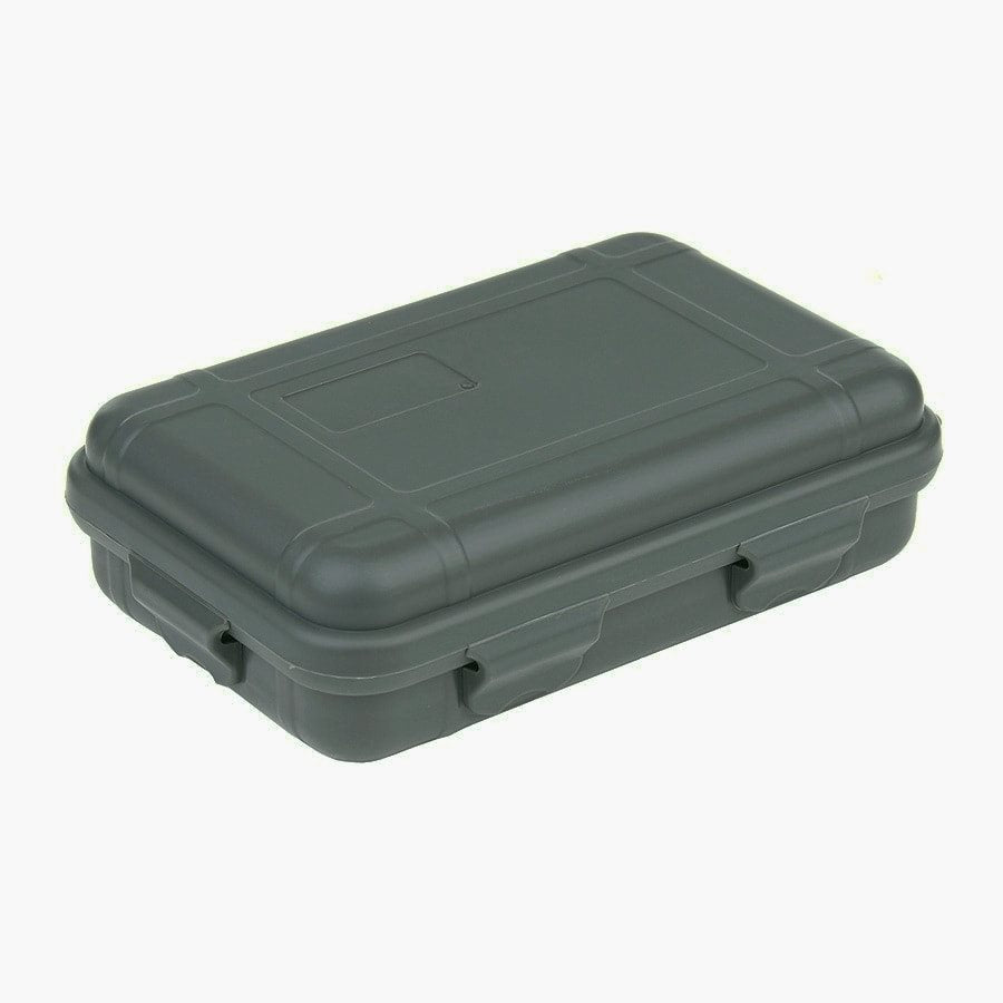 Caja plástica impermeable acolchada mediana negra
