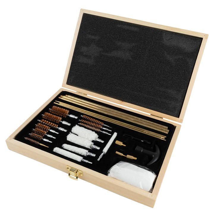 Maletín de limpieza JACK PYKE para armas con varillas y cepillos, calibres .17 a 10 CAL