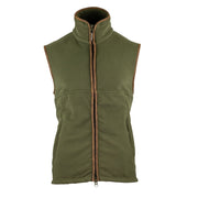 Chaleco COUNTRYMAN verde de fleece térmico 300 g con ribete de nubuck y cremalleras