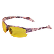 Gafas de tiro Forest Camo marrón con dos lentes y funda