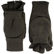Guantes sin dedos SHOOTERS verdes con refuerzo de ante en la palma y forro 3M Thinsulate