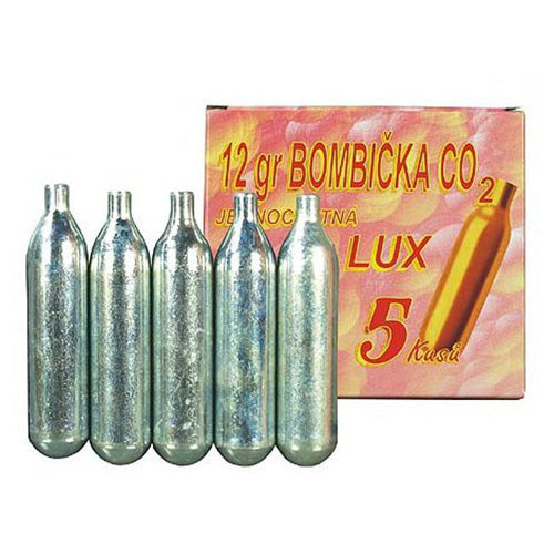Bombonas CO2 12 g - pack de 5 para armas de gas (no apto para uso alimentario)