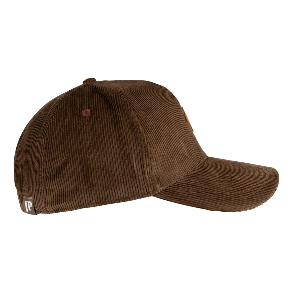 Gorra baseball de pana marrón con visera