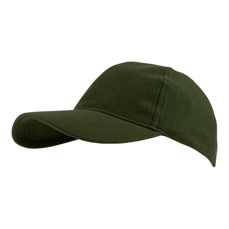 Gorra STEALTH baseball verde en poliéster, silenciosa, transpirable y resistente al agua