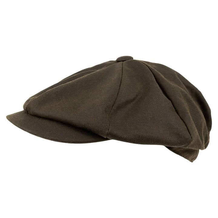 Gorra Baker Boy con visera, exterior de algodón encerado y forro tartán