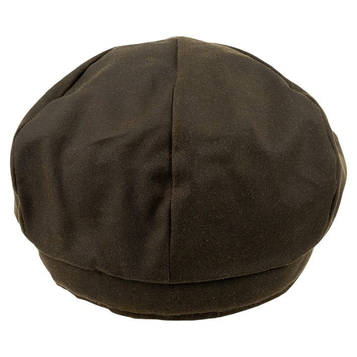 Gorra Baker Boy con visera, exterior de algodón encerado y forro tartán