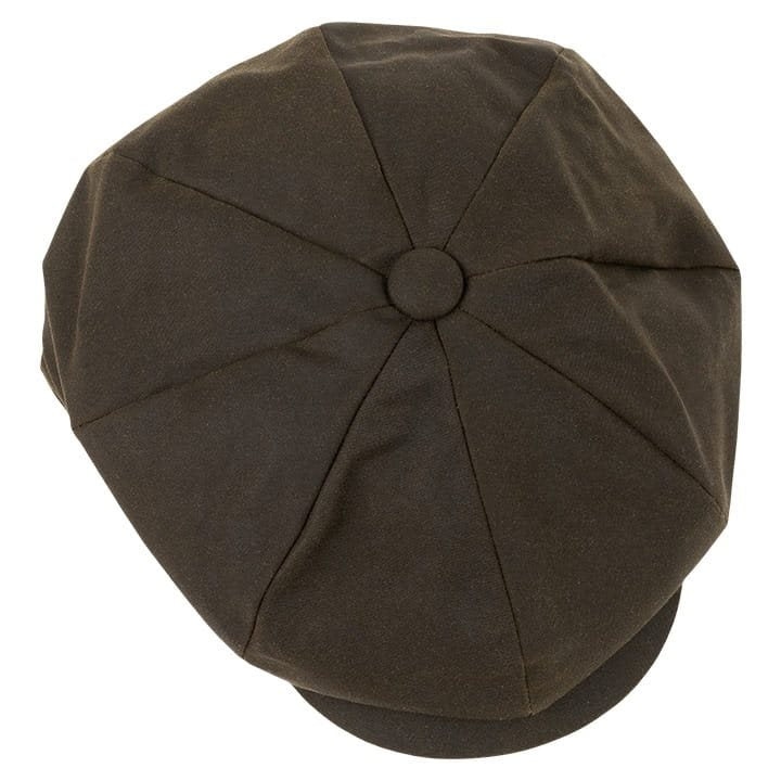 Gorra Baker Boy con visera, exterior de algodón encerado y forro tartán