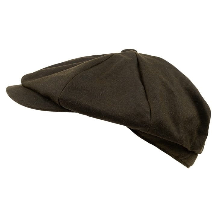 Gorra Baker Boy con visera, exterior de algodón encerado y forro tartán