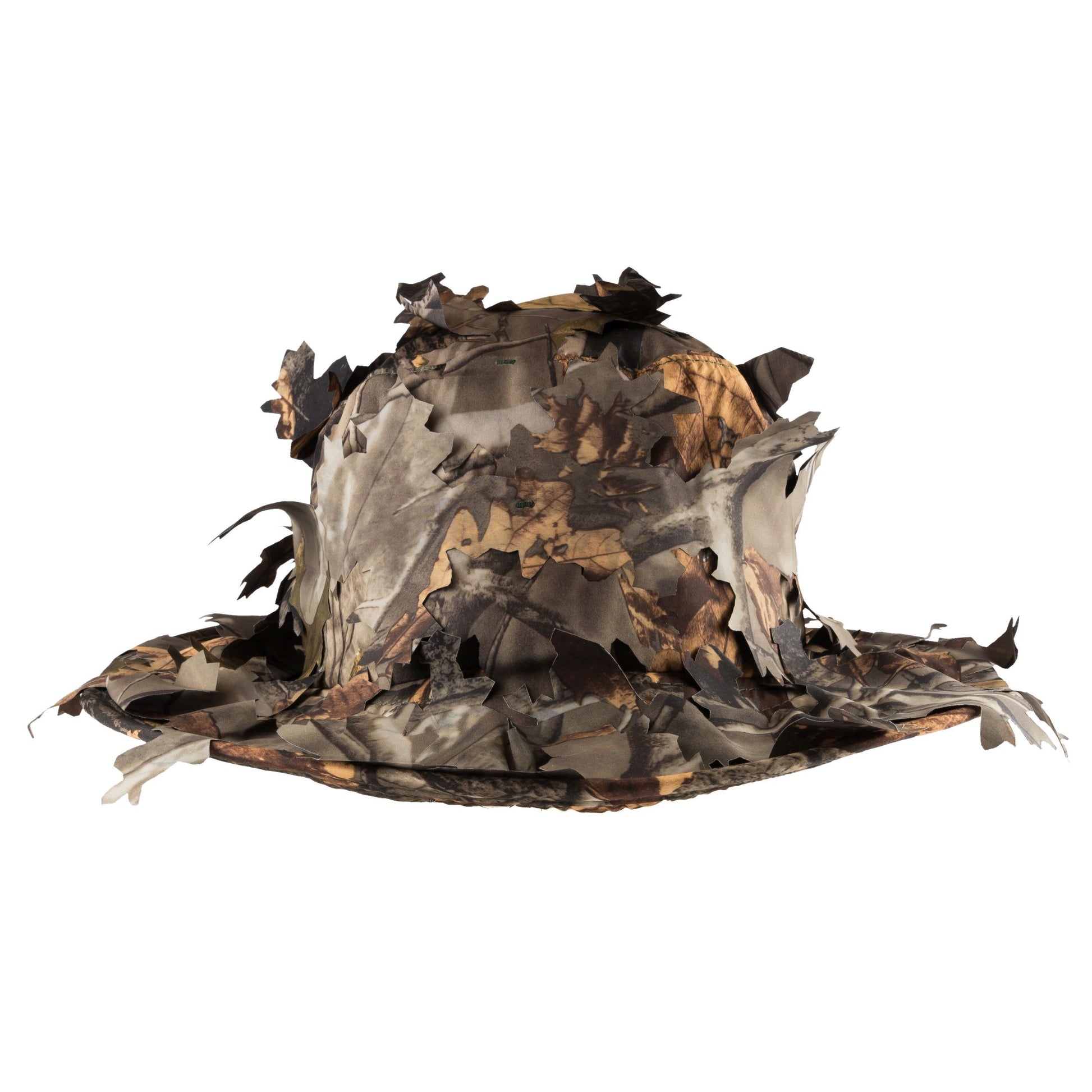 Sombrero 3D con hojas en estampado forestal, correa ajustable, 100% poliéster
