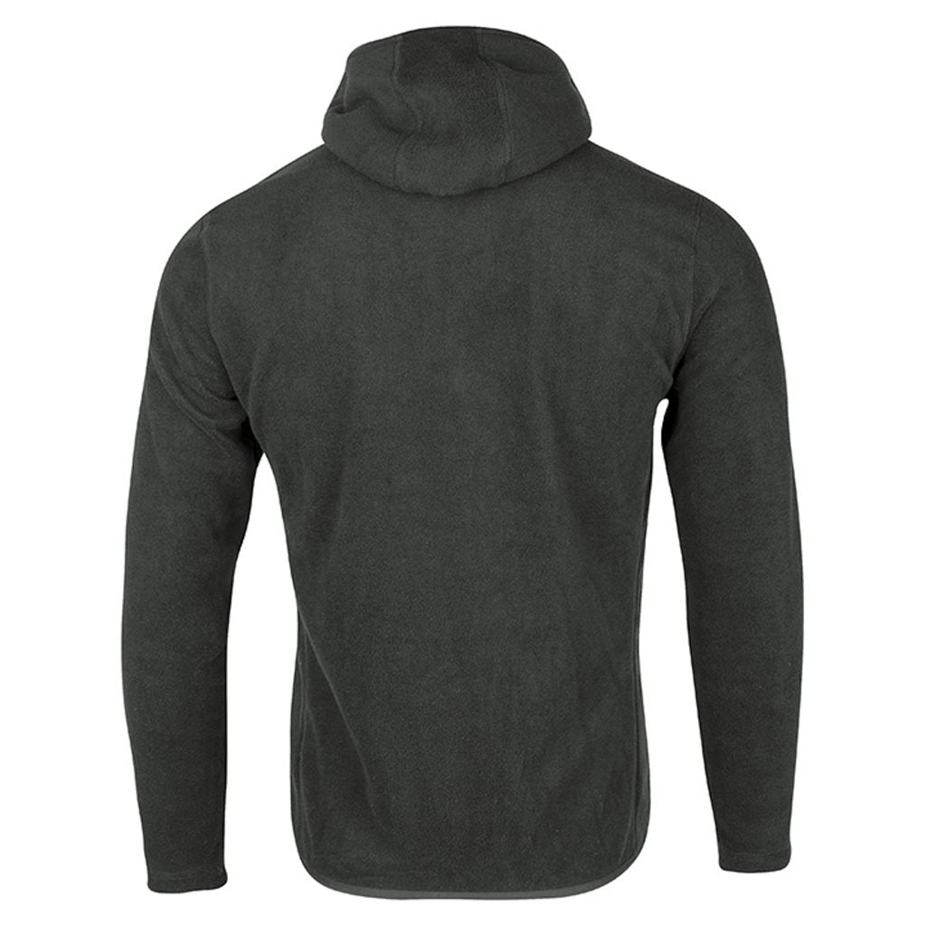 Sudadera con capucha COUNTRY fleece gris Charcoal, forro polar 250 g/m², bolsillo canguro y ribete nubuck