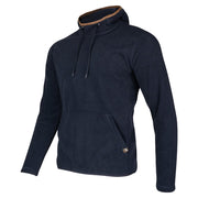 Sudadera con capucha COUNTRY azul marino, felpa 250 g/m2, bolsillo canguro y ribete nubuck