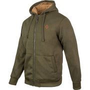 Sudadera con capucha JACK PYKE Yakka verde con forro sherpa y cremallera