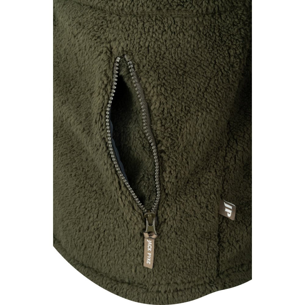 Mikina HERPA GEN 2 fleece verde — sudadera forro polar de poliéster cálida