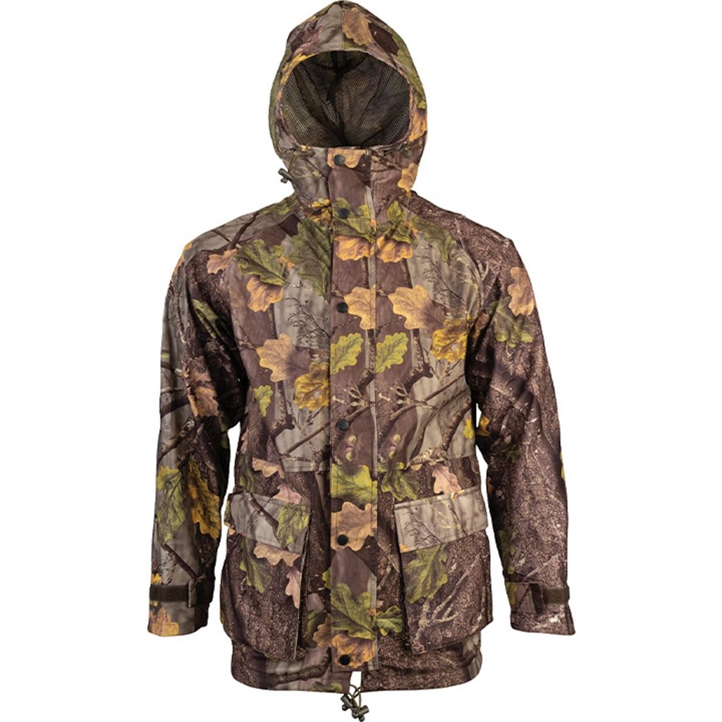 Chaqueta RANNOCK con capucha y membrana en camuflaje para caza y actividades outdoor
