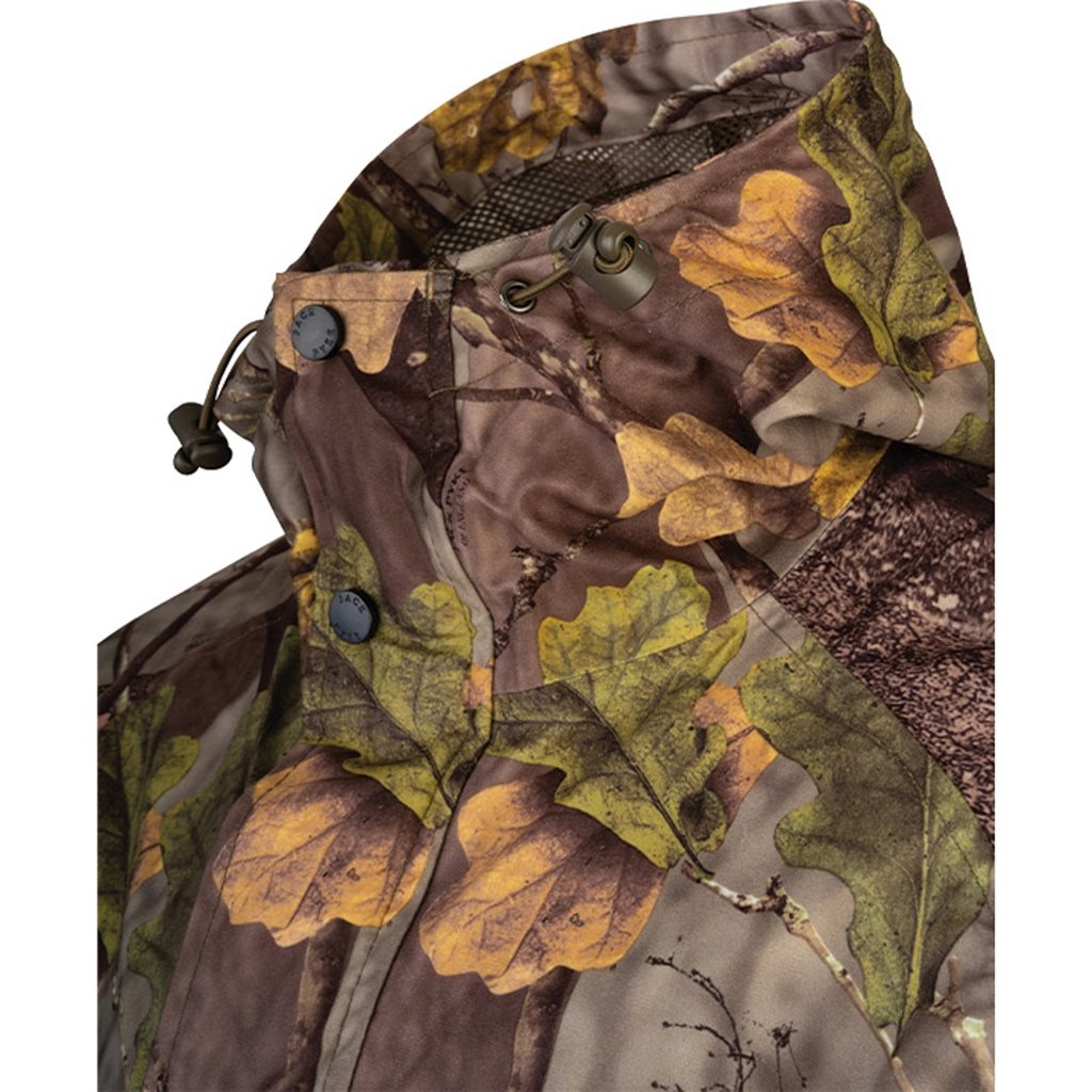 Chaqueta RANNOCK con capucha y membrana en camuflaje para caza y actividades outdoor