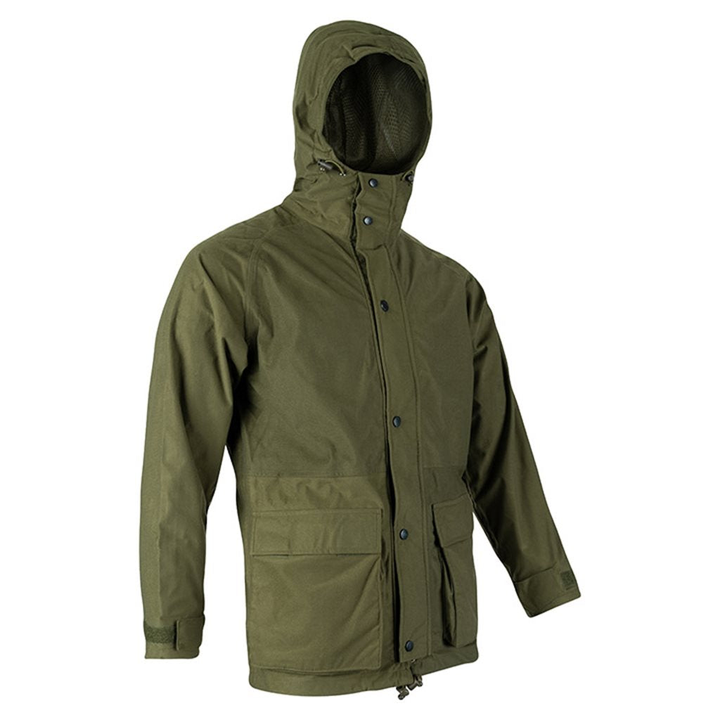 Chaqueta RANNOCK verde con capucha y membrana impermeable