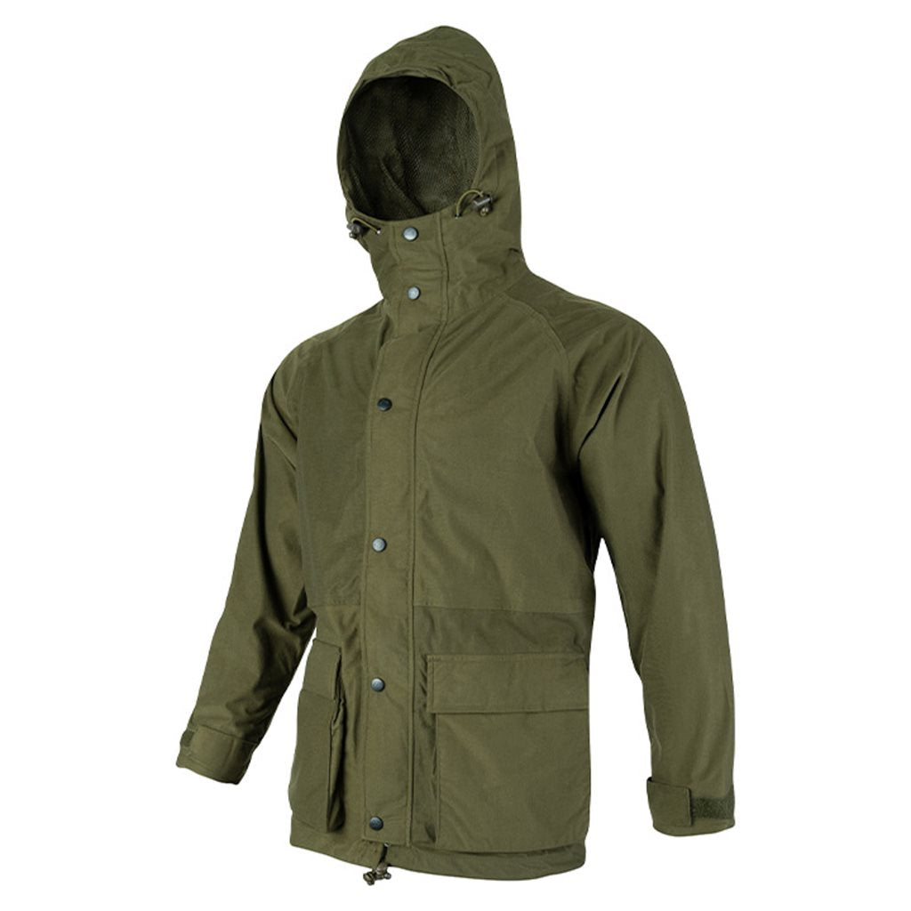 Chaqueta RANNOCK verde con capucha y membrana impermeable