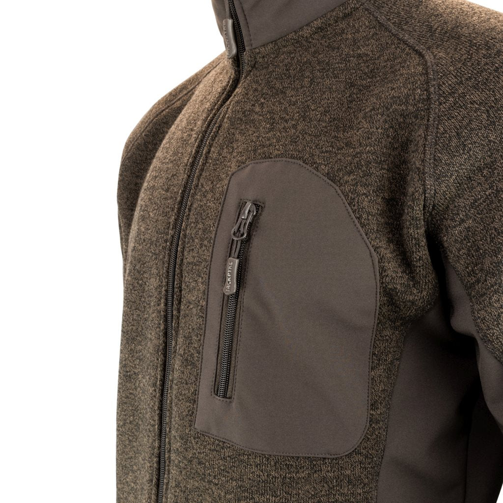 Sudadera WEARDALE Fleece de JACK PYKE en polar con paneles softshell y cremallera bidireccional, sin capucha