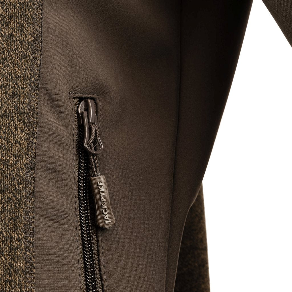 Sudadera WEARDALE Fleece de JACK PYKE en polar con paneles softshell y cremallera bidireccional, sin capucha
