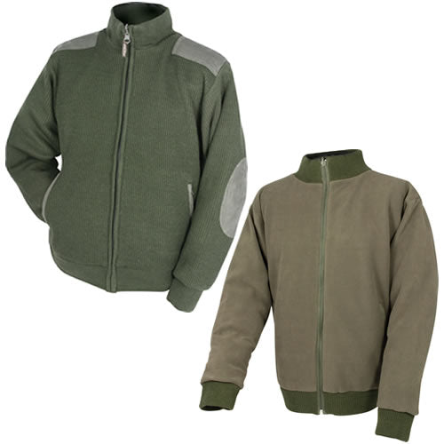 Jersey reversible COUNTRYMAN verde con membrana impermeable, tejido y forro polar
