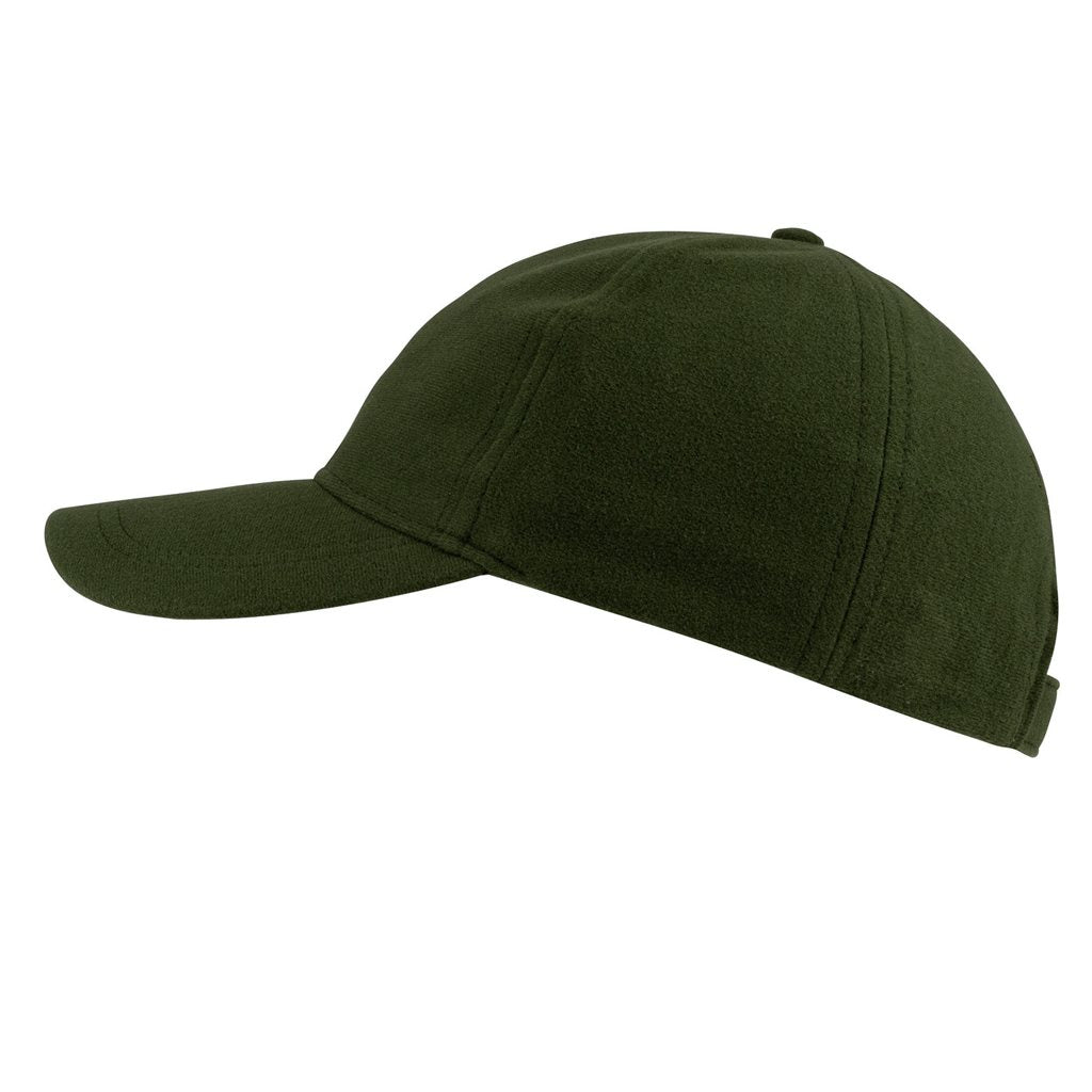 Gorra infantil de béisbol verde con visera y cinta plástica ajustable en la parte trasera