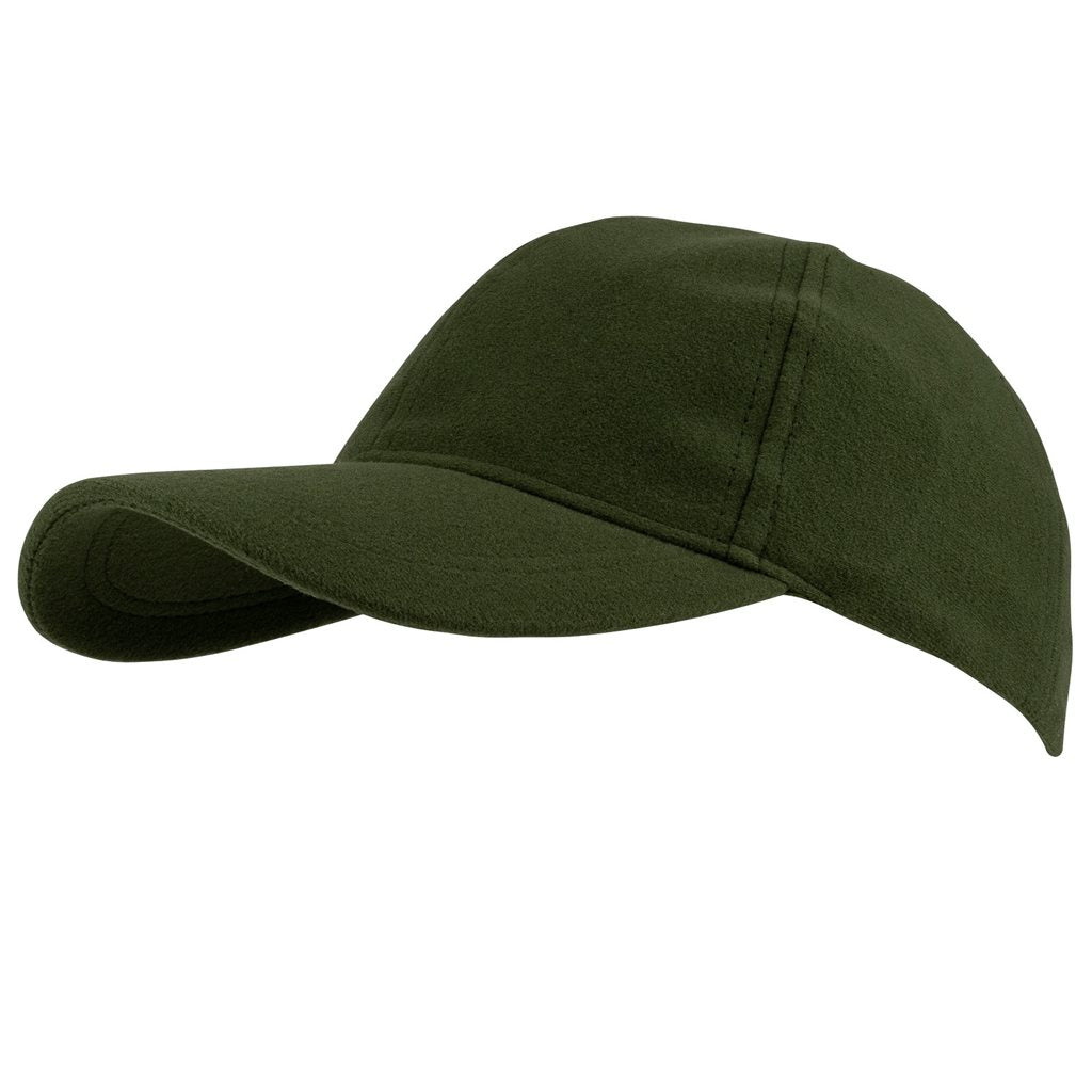 Gorra infantil de béisbol verde con visera y cinta plástica ajustable en la parte trasera