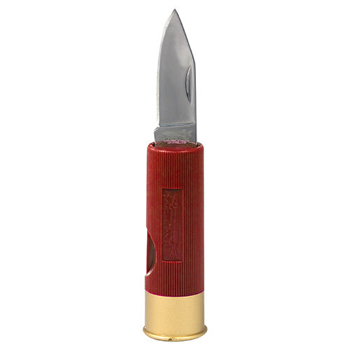 Navaja plegable azul en forma de cartucho con hoja de acero inoxidable de 4 cm